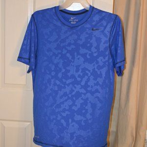 Men's Nike Dri-fit Novelty Blue Camo T-shirt sz Lg